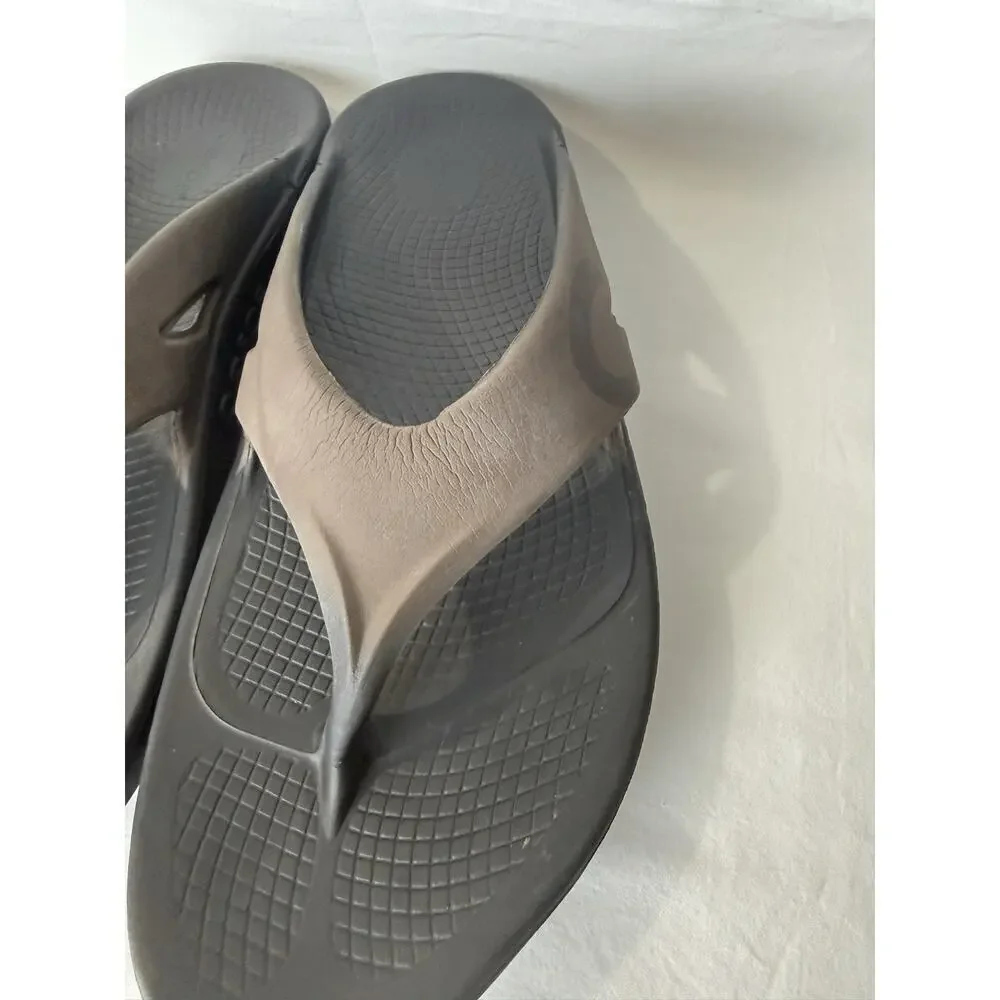 Oofos OOriginal Recovery Sandals Brown Thong Size Men 12 / Women 14